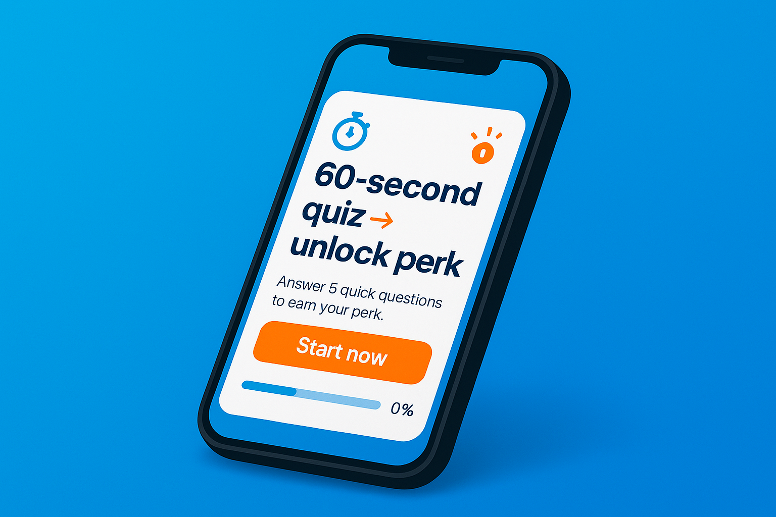 SME loyalty quiz on mobile unlocking a customer perk.