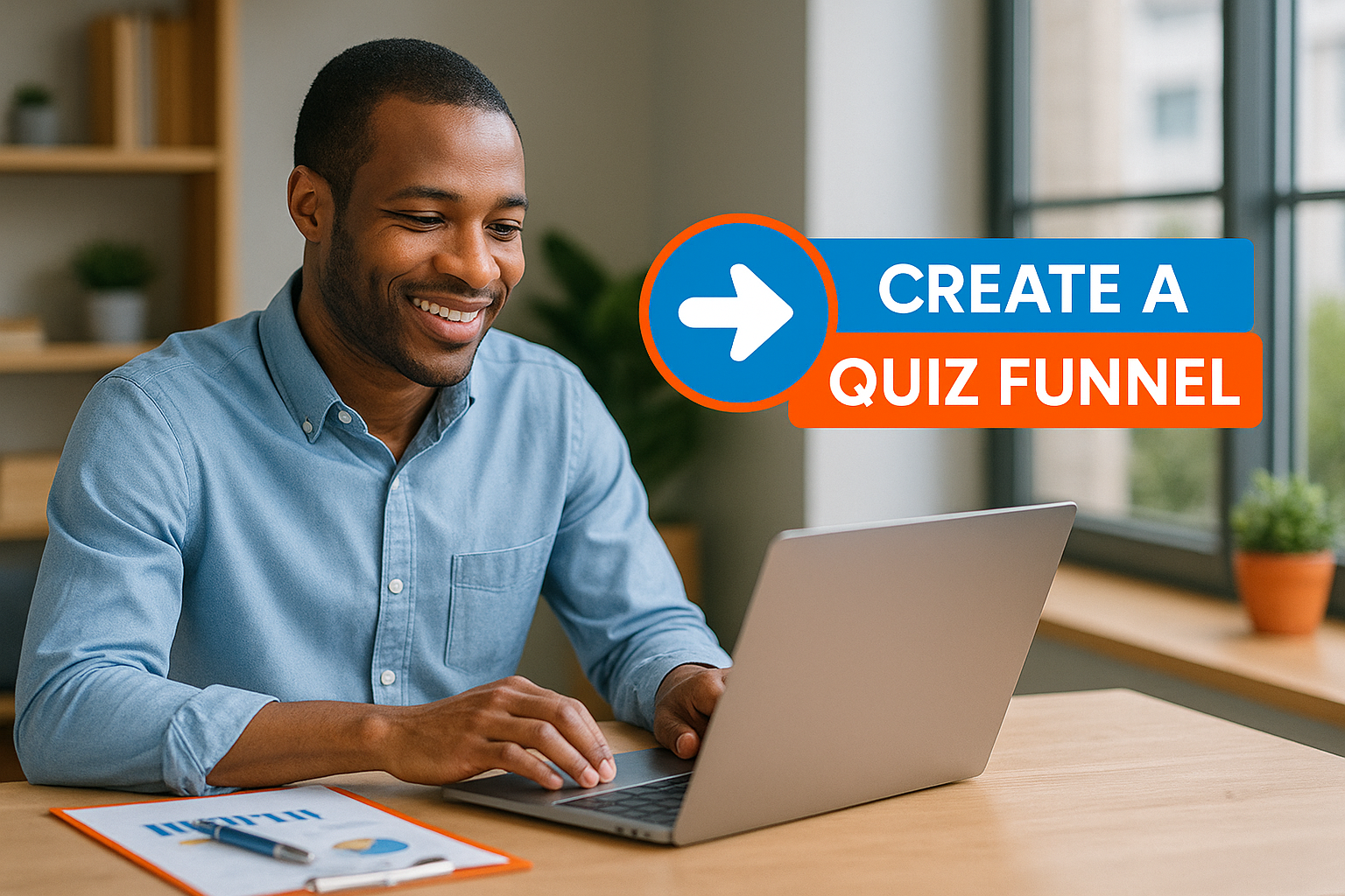 create a quiz funnel image